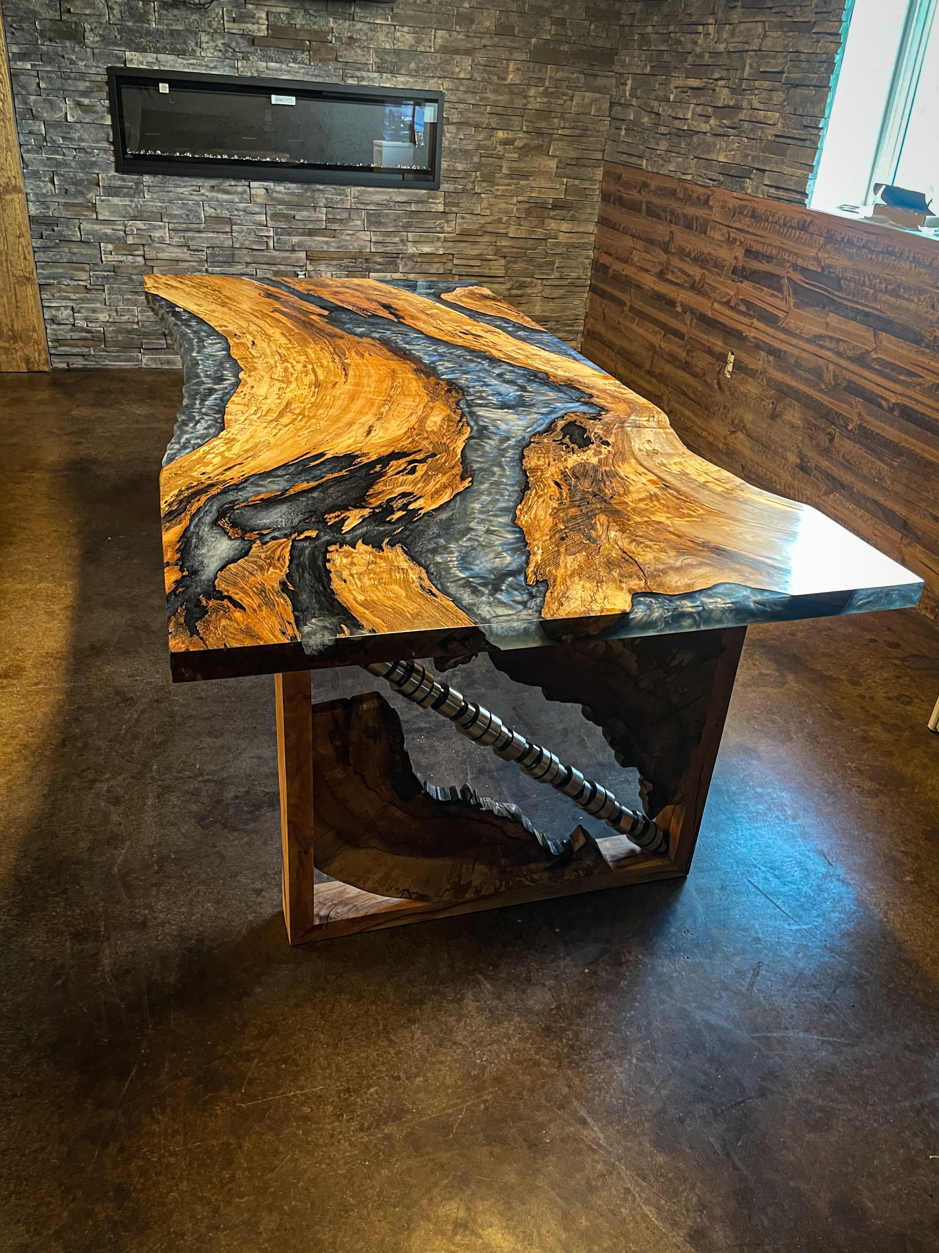 Live Edge Table River Table Pecan