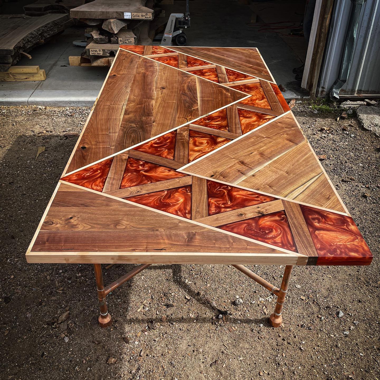 Custom Dining Table Geo Design