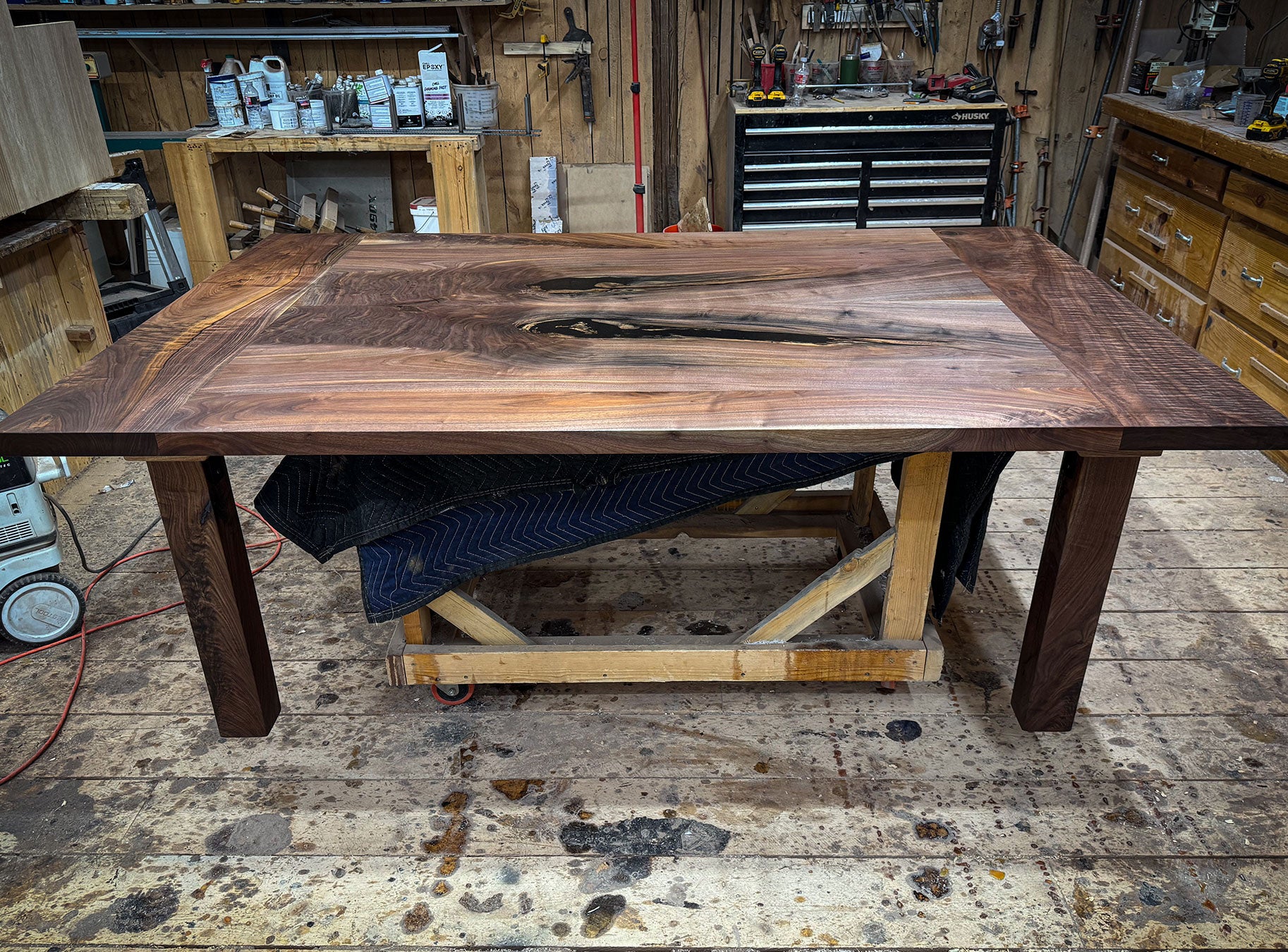 Farmhouse Black Walnut Dining Table